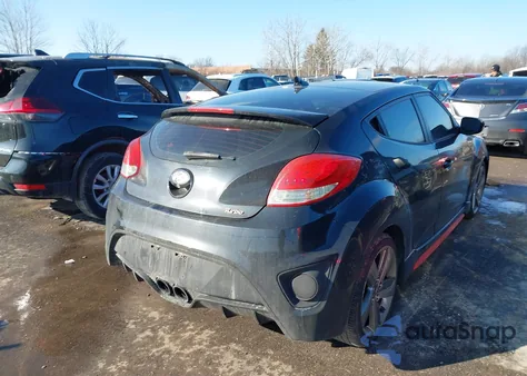 2014 Hyundai Veloster Turbo W/Black from USA, damaged, VIN KMHTC6AE1EU189416